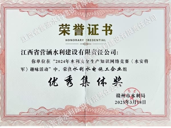 2024年水安将军集体优秀奖